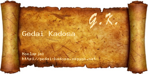 Gedai Kadosa névjegykártya